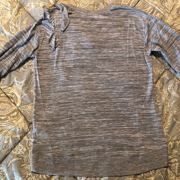 Banana Republic gray sweatshirt with ruffle detail - Picture 4 of 9